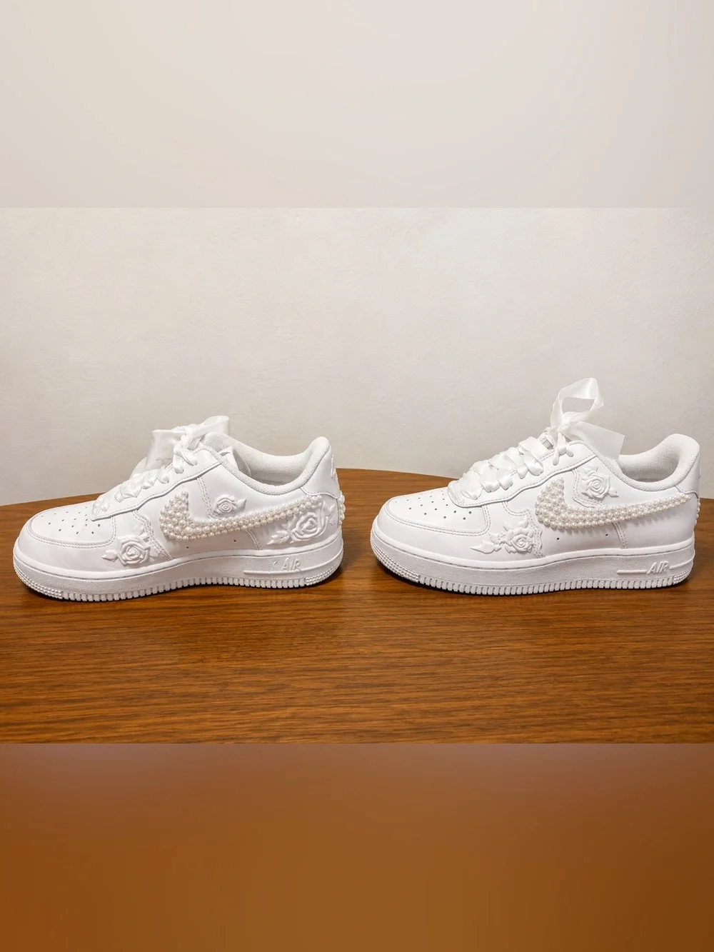Nike Air Force 1 ’07 LX Pearl White Floral Rose Satin Women’s Size 7 HF2016-100